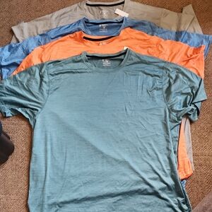 Liberty Men's Teal, Orange, and Blue Short Sleeve Shirts